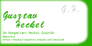 gusztav heckel business card